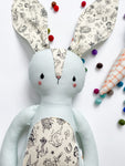 Full Size Heirloom Bunny - Blue Tattoo