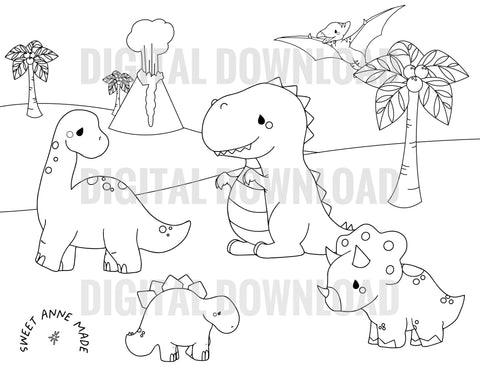 Printable Coloring Pages - Dinos